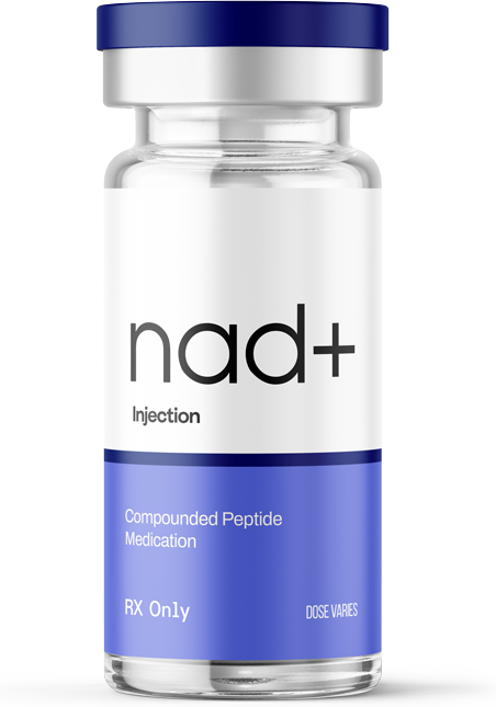 Vial of compounded NAD+ injection, prescription only